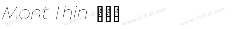 Mont Thin字体转换
